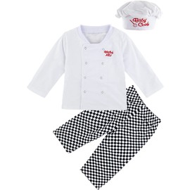 MOMBEBE COSLAND Toddler Baby Boys' Chef Cooking Costume Outfits Sets
