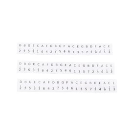 3Pcs 17 Key Thumb Piano Stickers Kalimba Staff Labels Button Keys Stickers Musical Note Decoration for Beginners and Kids(white)