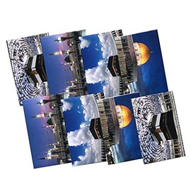 Islamic Eid Mubarak Greeting Cards (8x Mini Mecca Eid Cards)