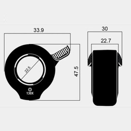 Pissente Bafang Thumb Throttle, 130X Thumb Throttle 24-72V with Waterproof Connector E-Bike Throttle Waterproof Connector E-Bike Throttle Thumb Throttle Booster for Mid Motor E-Bike Conversion Kit