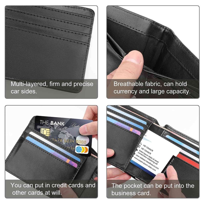 LDU, JoJo's Bizarre Adventure Wallet, Men's, Bifold Leather Coin Purse,