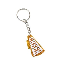 ChungLong0593 CHEER Game Day Keychain Megaphone drape keychain Rugby cheerleading accessories - Yellow