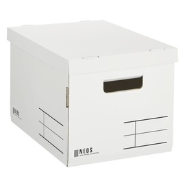 Kokuyo NE983W Storage Box, NEOS, Regular Size, With Lid, White