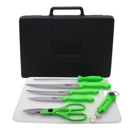Grip 8 pc Fisherman & Field Dressing Tool Kit - Cleaning, Prep, Scaling, Hunting