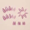 24 Pcs Press on Nails Medium Almond - ZIFANHU Pink
