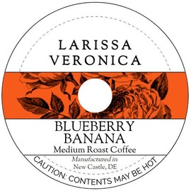Blueberry Banana Medium Roast Coffee (Single Serve K-Cup Pods) (Gourmet, Naturally Flavored, Whole Coffee Beans) (12 pods, ZIN: 576184)