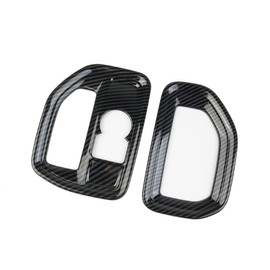 Carbon Fiber Dashboard Side Air Vent AC Outlet Cover Trim For 2019-2025 Chevy Silverado 1500/GMC Sierra 1500 For 2020-2025 Sierra/Silverado 2500 3500 HD(one knob)