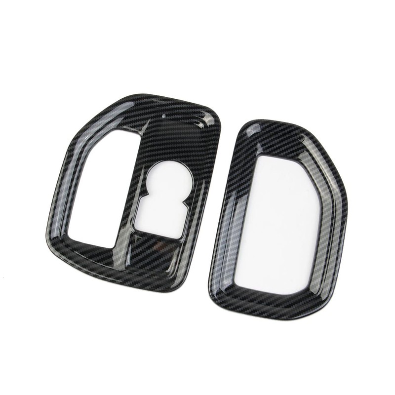 Carbon Fiber Dashboard Side Air Vent AC Outlet Cover Trim