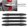4PCS Bumper Guard Strip Carbon Fiber Pattern Textured 43cm Length