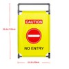 3 Panels 5.8FT Foldable Safety Barricade Security Sign Barrier Heavy