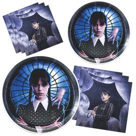 milomelo 80 Pcs Party Decorations Tableware Set Includes 40 pcs Plates, 40 pcs Napkins Disposable Paper Goods for Birthday Decorations, Birthday Party Supplies Serves 40 Guests