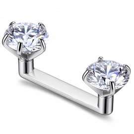 Gemoioio 14G Titanium Surface Barbell Internally Threaded Tragus