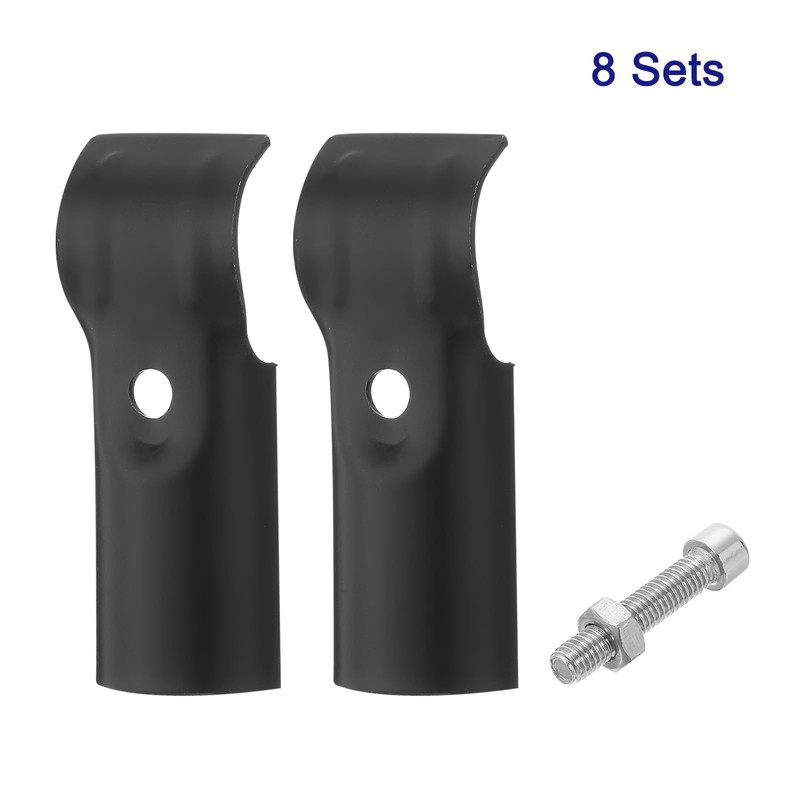 sourcing map 8Pcs T Pipe Clamp Connector, Structural Pipe Connector