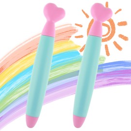 GEEHUA Kid Stylus Pens for Touch Screens, 2 Pcs Durable Rubber Tips Tablet Pens Compatible with All Touch Screens Devices Anti-Slip Easy Grip for Playing Games Learning Drawing(B-Style)