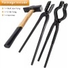 Unbranded/Generic Beginner Knife Making Blacksmith Tongs Hammer Tools Set Bladesmith