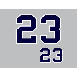 Tackle Twill Pro Cut Basketball Numbers for Team Uniform Jersey Not Sewn - 2-Color Lettering, Back Numbers Only