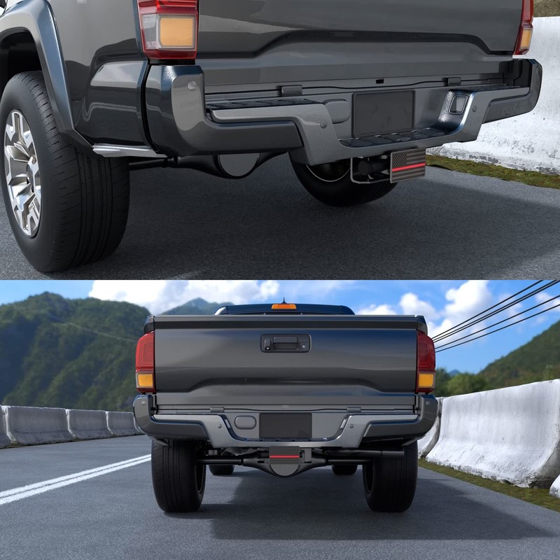 TOEASYTY Heavy American Flag Metal Trailer Hitch Covers for 2