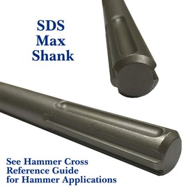 Champion Chisel 12-Inch SDS Max Moil Point Chisel/Bull Point Chisel/Hardened Steel/Tempered for Impact Durability/Laser Etched Part Numbers