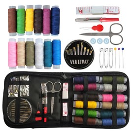 Sewing Box Sewing Set Travel with Sewing Accessories Set, Sewing Kit Gifts for Mum Beginners Travelers Children, Mini Sewing Set for Home Travel Camping Emergency Filled with Thread Sewing Needles