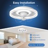 Hbinzar 20 Inch Low Profile Flush Mount Ceiling Fan with