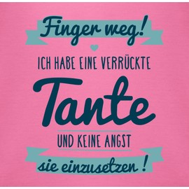 Shirtracer - Baby Bib - Sayings - Ich habe eine verrückte Tante Grey/Black, 2 Pink