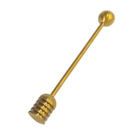 Honey Dipper Sticks-Stainless Steel Honey Spoon 6.29 inch Honeycomb Stick for Honey Jar Dispense Drizzle Honey (Gold)