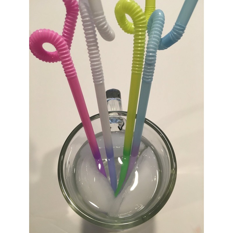FunFlex Color Changing Disposable Straws - Slim by Cool Change