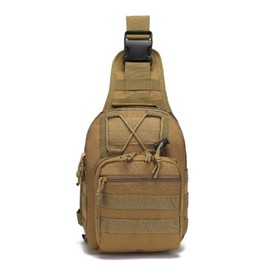 Outdoor Chest Bag Oxford Cloth Sports Cycling Sling Bag Cross Single Shoulder Chest Bag Khaki