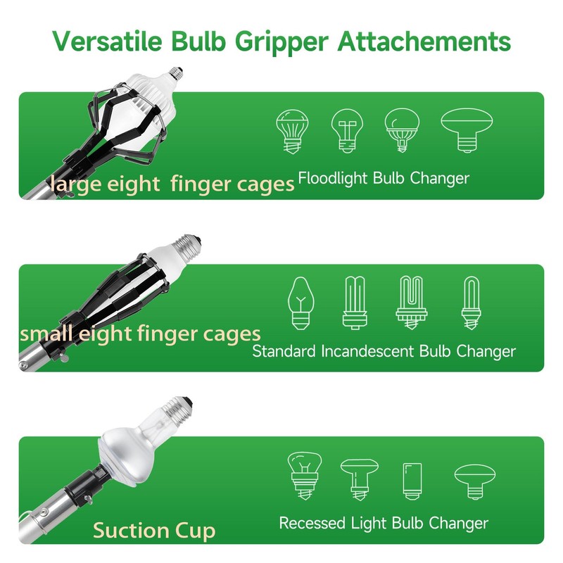 Thmxit Upgarded 28FT Light Bulb Changer for High Ceilings, 5-20FT