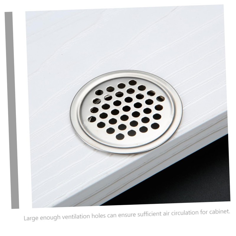 jojofuny 100pcs Round Ventilation Covers Air Vent Metal Furniture Vent
