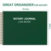 Notary Journal Log Book, 10"x7", Spiral Bound Notary Journal, Flexible