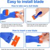 Gebildet Cleaning Scraper Tool Set,1pc Double Head Scraper+1pc Plastic Scraper