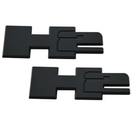 2pcs New H2 Rear Liftgate Door Nameplate 3D Badge Emblems Replacement for 2003-2009 Hummer H2 Origianl Size (Black)