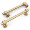 Amerdeco 10 Pack Champagne Bronze Cabinet Pulls 5 Inch(128mm) Hole