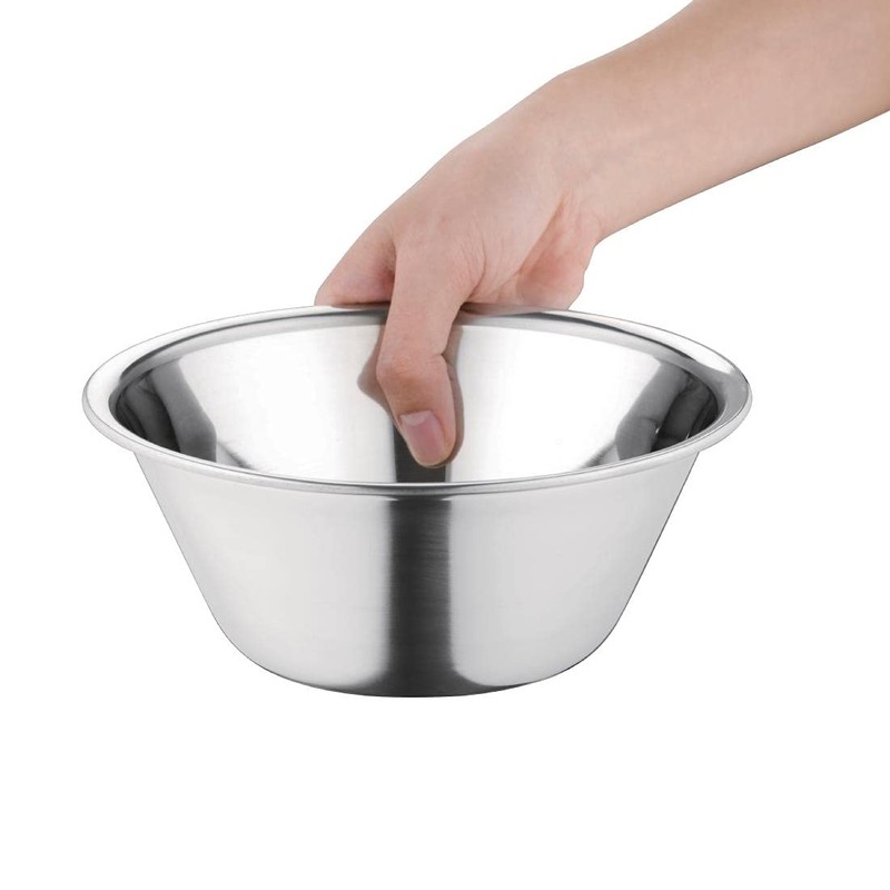 Vogue General Purpose Bowl 1Ltr 6.5 Stainless Steel Kitchen Dish