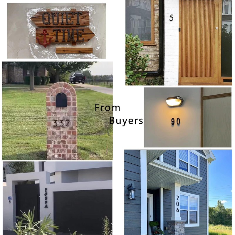 roslyong 3 Inch House Number, Vintage Address Numbers for Outside,