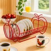 Jumbl Expandable Dish Drying Rack – Apple Decor Metal Dish