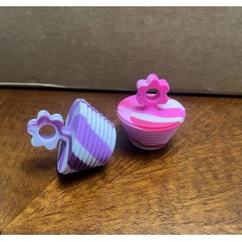 Skybooly 2 Pcs Silicone Tub Stopper Universal Bathtub Stopper Flower Shape Pink & Purple