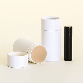 50 mL White Kraft Paperboard Lip Balm/Salve/Cosmetic/Lotion/Deodorant Tubes (100)
