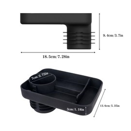 Qivine Car Travel Tray for Kids, Car Seat Tray Portable Cup Holder Toddler Car Seat Cup Holder Snack Tray with Expandable Base Fits Most Car Seats