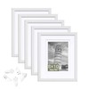 HappyHapi 8x10 Picture Frame Set of 5, 8x10 White Picture