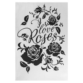 Ideen mit Herz Metallic Ironing Transfer | Shiny | DIN A4 | Decorate Textiles such as T-Shirts & Bags with Iron-on Motifs | Iron on Pictures Quick & Easy | DIY Textile Design (Rose 03 | Silver)