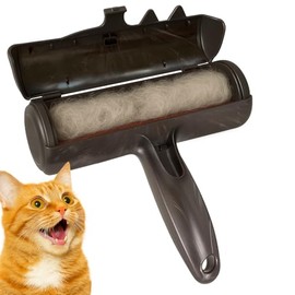 Pet Hair Remover Roller - Lint Roller for Pet Hair - Self-Cleaning Dog & Cat Hair Remover - Clean Furniture, Carpets, Bedding, Clothing and More. Grey