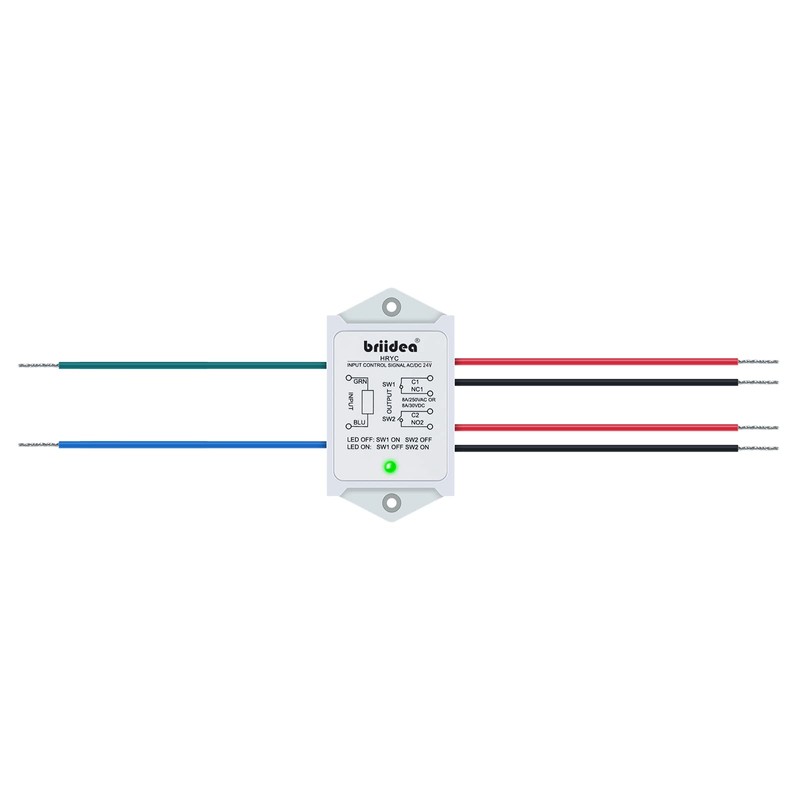 DPST 1NO 1NC 8Amp Power Relay Module, Briidea 24V AC/DC