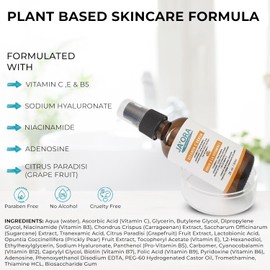 JA’ORA Vitamin C Serum 60ML – 15% Vitamin C with Vitamin E, Niacinamide & Hyaluronic Acid – Brightening & Anti-Aging for Dark Spots, Wrinkles & Even Skin Tone