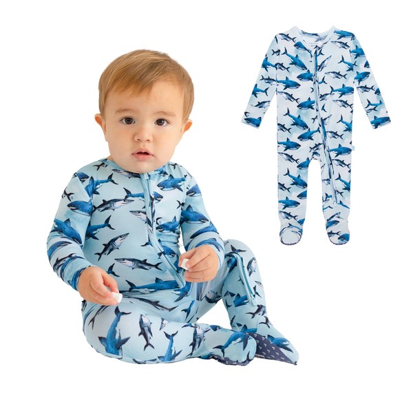 Posh Peanut Baby Boy Footie Pajamas - Soft Viscose Made