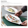 Cabilock Fish Shaped Plate, 31cm Ceramic Fish Dish Dinner Serving