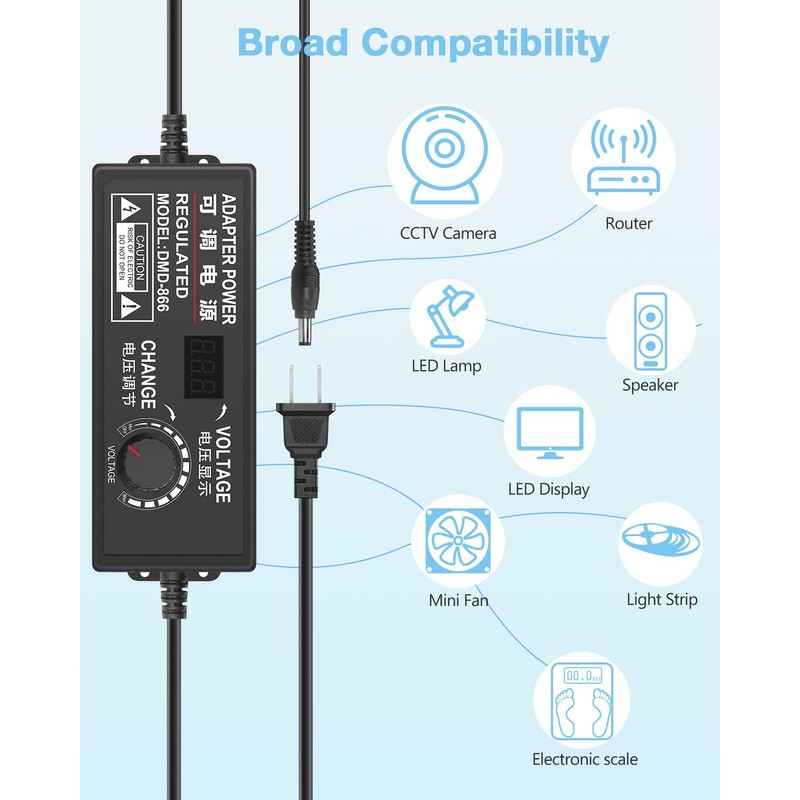 Aclorol - Fuente de alimentación universal 4V-24V 5A 120W Adaptador
