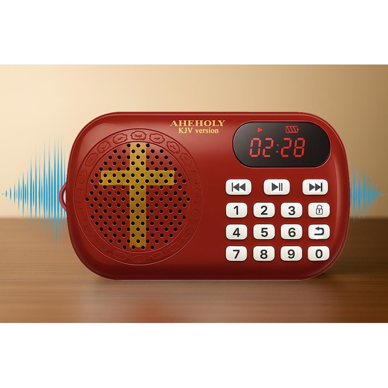AHEHOLY KJV Audio Bible Player – Rechargeable, Loud & Clear