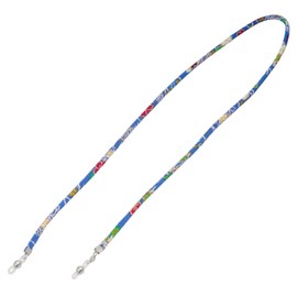 Pearl CS-34 050716 Glasses Chain, Glasses Strap, 27.6 inches (70 cm), Polyester Crepe, Anti-Slip Glasses Band, Made in Japan, Crepe Blue, Blue